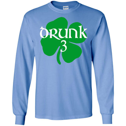 Drunk 3 Lucky Thing St. Patrick_s Day Irish T-shirt Carolina Blue