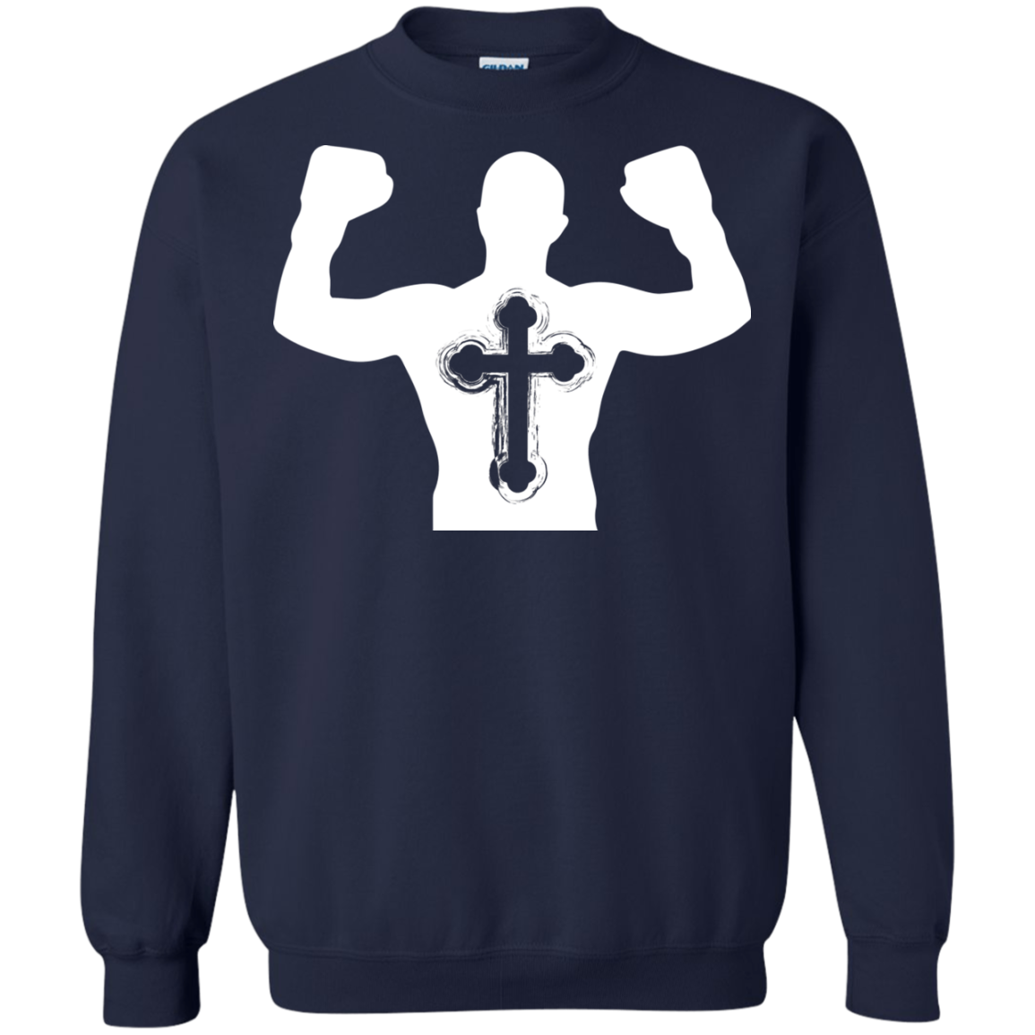 Christian Gym Exercise Workout T-shirt Navy