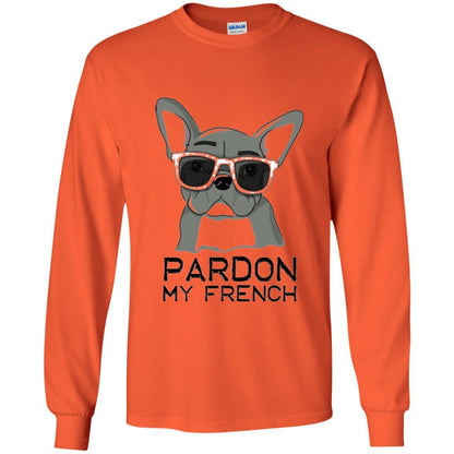 French Bulldog T-shirt Pardon My French T-shirt Orange