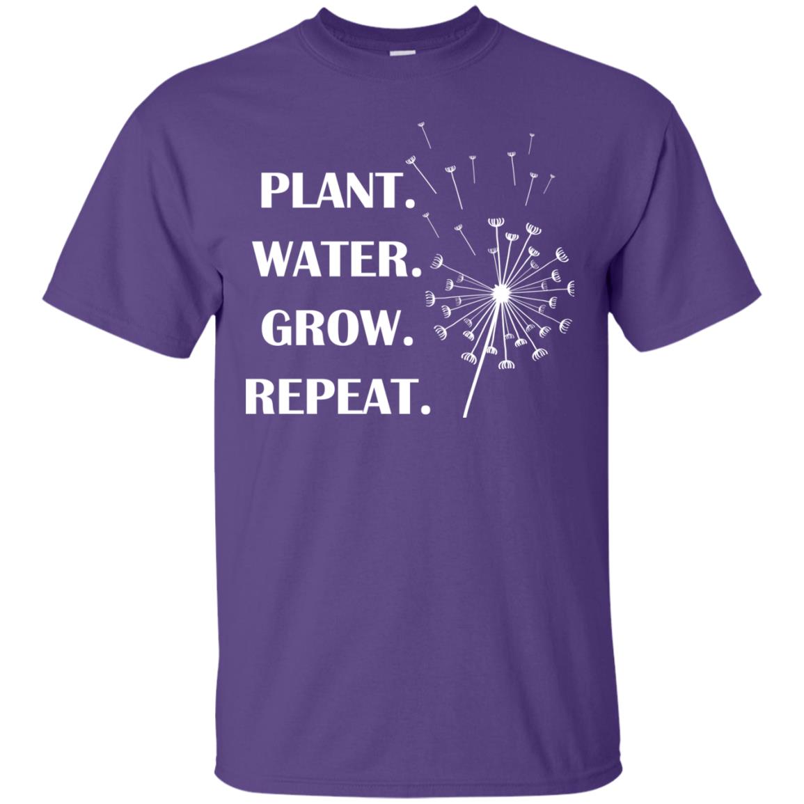 Plant Water Grow Repeat Gradener T-shirt Purple