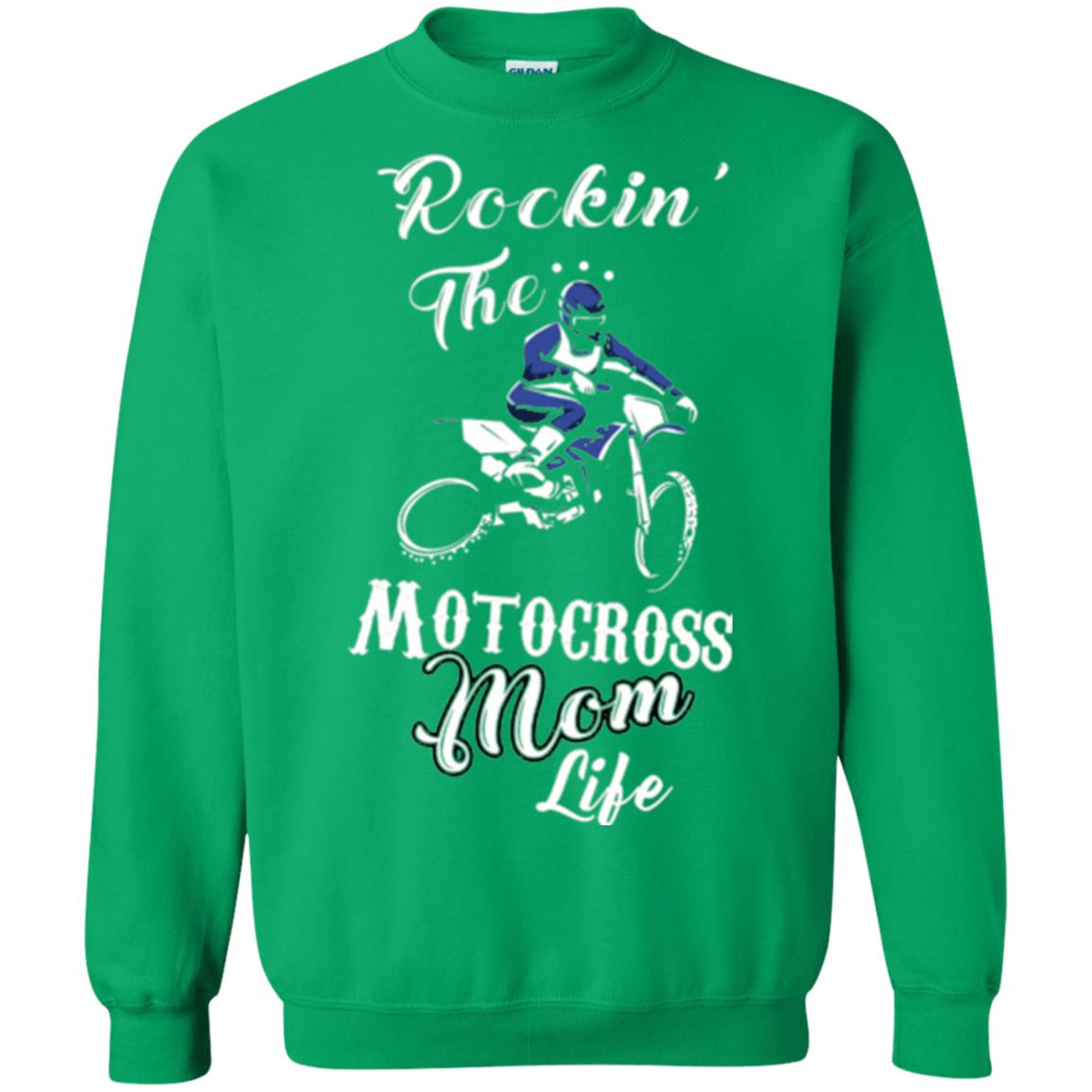 Rocking The Motocross Mom Life Mommy T-shirt Irish Green