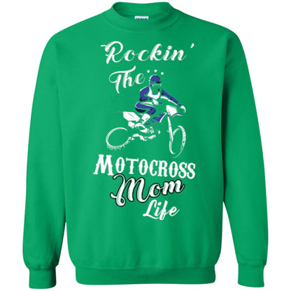 Rocking The Motocross Mom Life Mommy T-shirt Irish Green