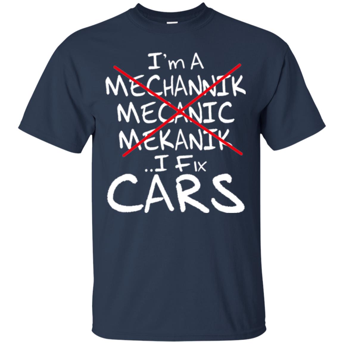 Mechanic T-shirt I Fix Cars Navy