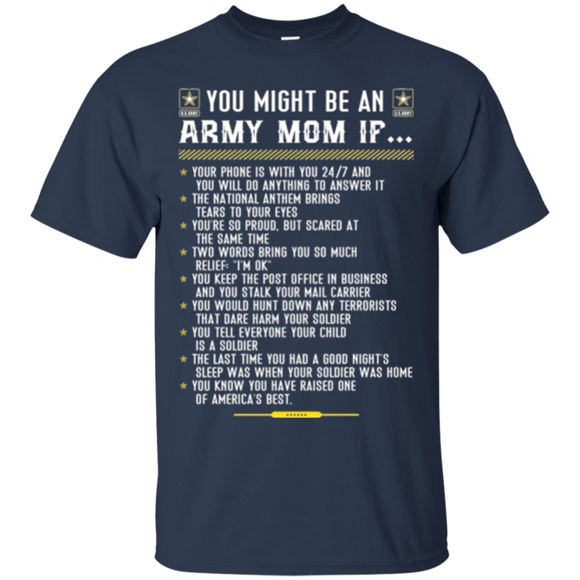 Veteran T-shirt You Might Be An Army Mom If Navy