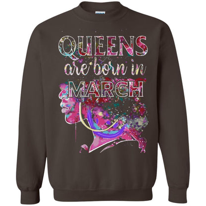 Birthday T-shirt Queens Are Born In March Dark Chocolate