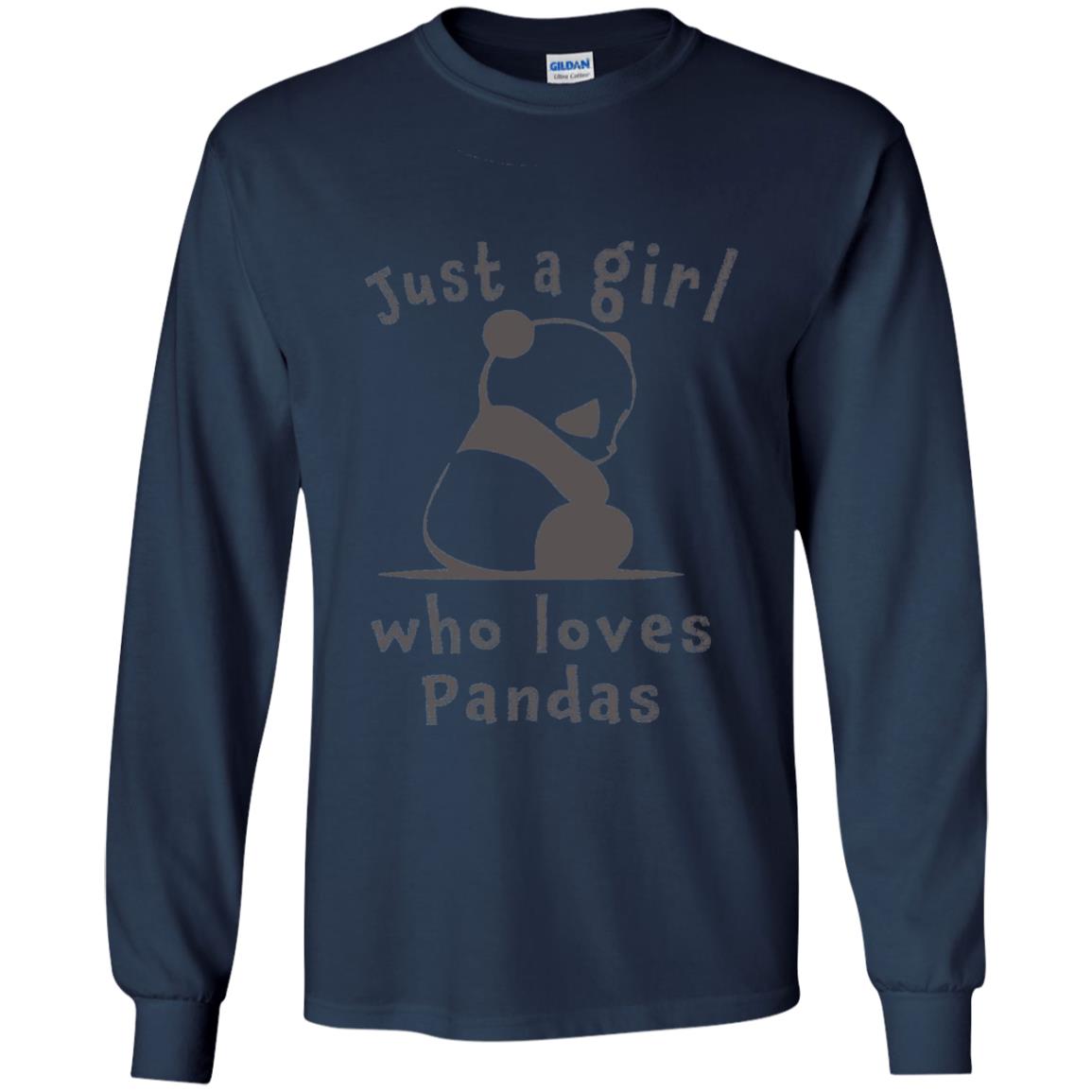 Panda Lover T-shirt Just A Girl Who Lover Pandas Navy