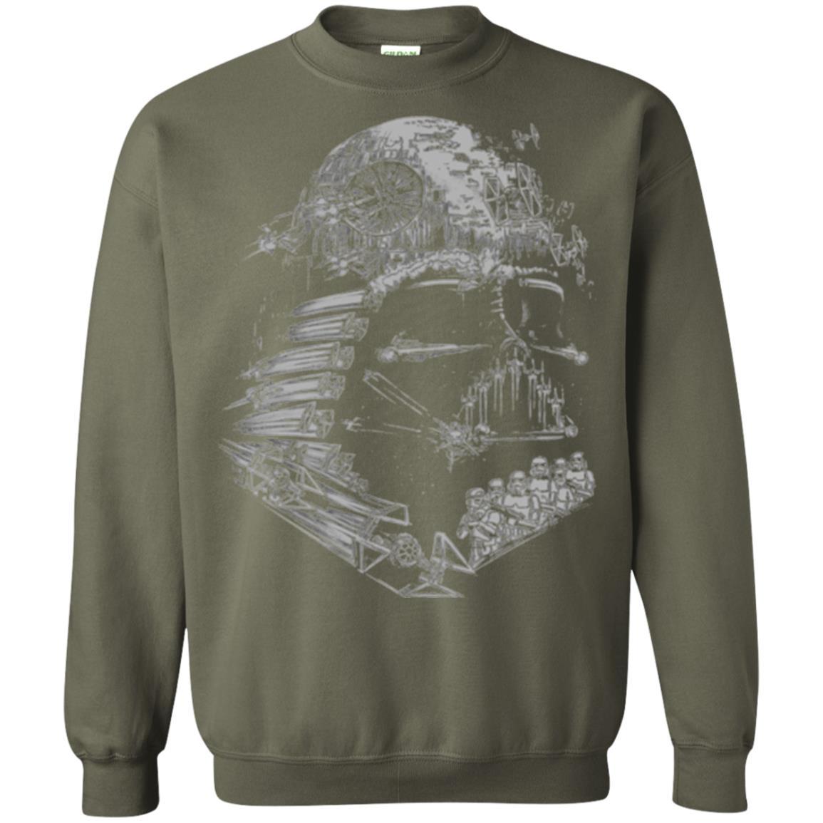 Film T-shirt Star Wars Darth Vader Build The Empire Graphic Military Green