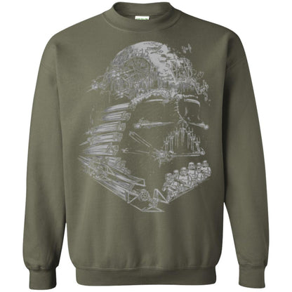 Film T-shirt Star Wars Darth Vader Build The Empire Graphic Military Green