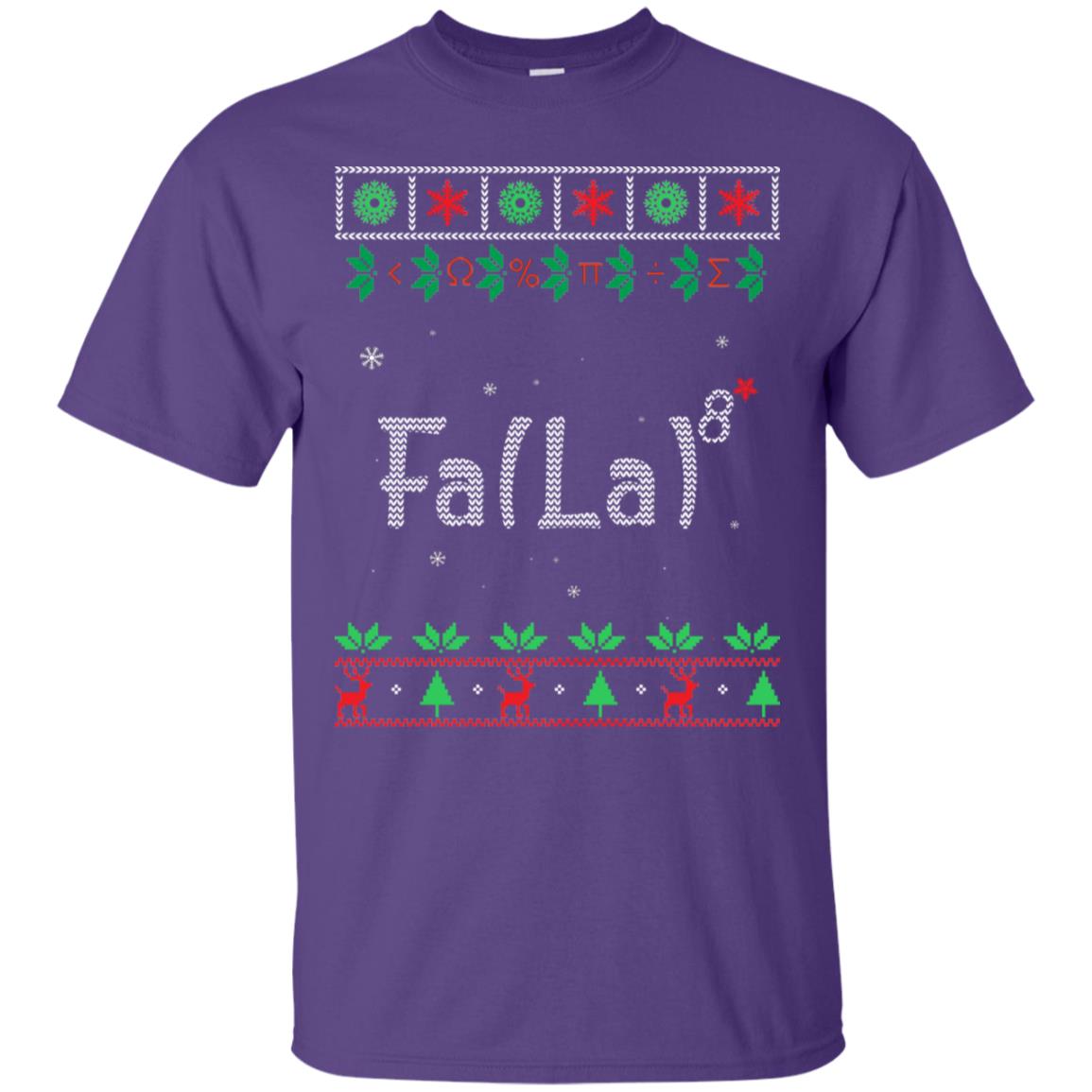 Fa La La La Mathematics X-mas Gift Shirt Purple