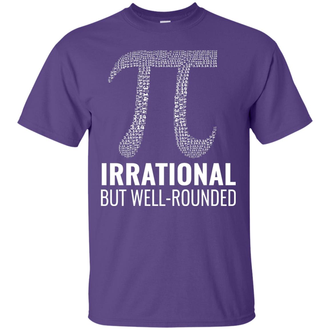 Funny Pi Shirt Irrational But Well Rounded Purple