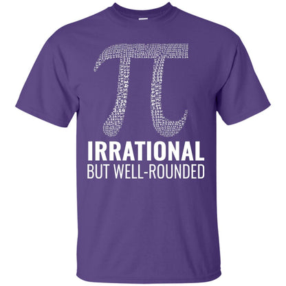 Funny Pi Shirt Irrational But Well Rounded Purple