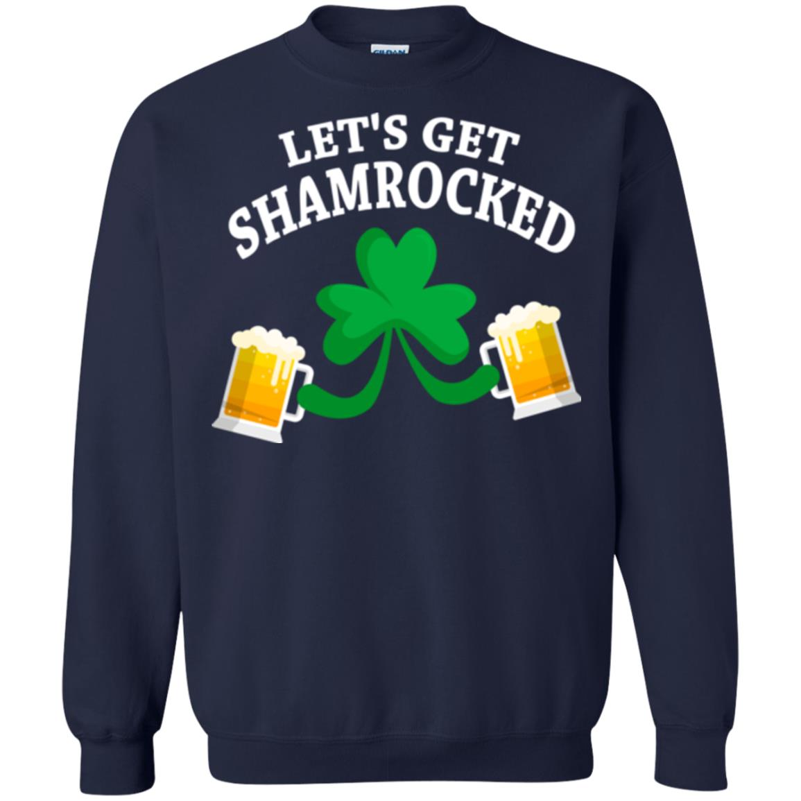 Patrick_s Day T-shirt Let_s Get Shamrocked Navy