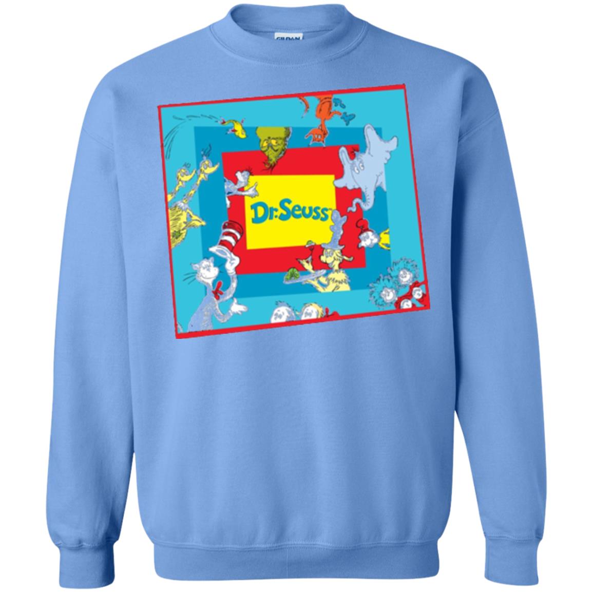 Dr. Seuss Character National Wear Red Day T-shirt Carolina Blue