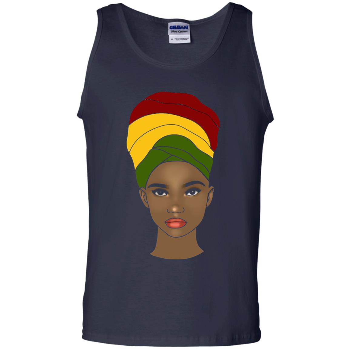 Melanin Rocks African Queen Melanin T-shirt Navy