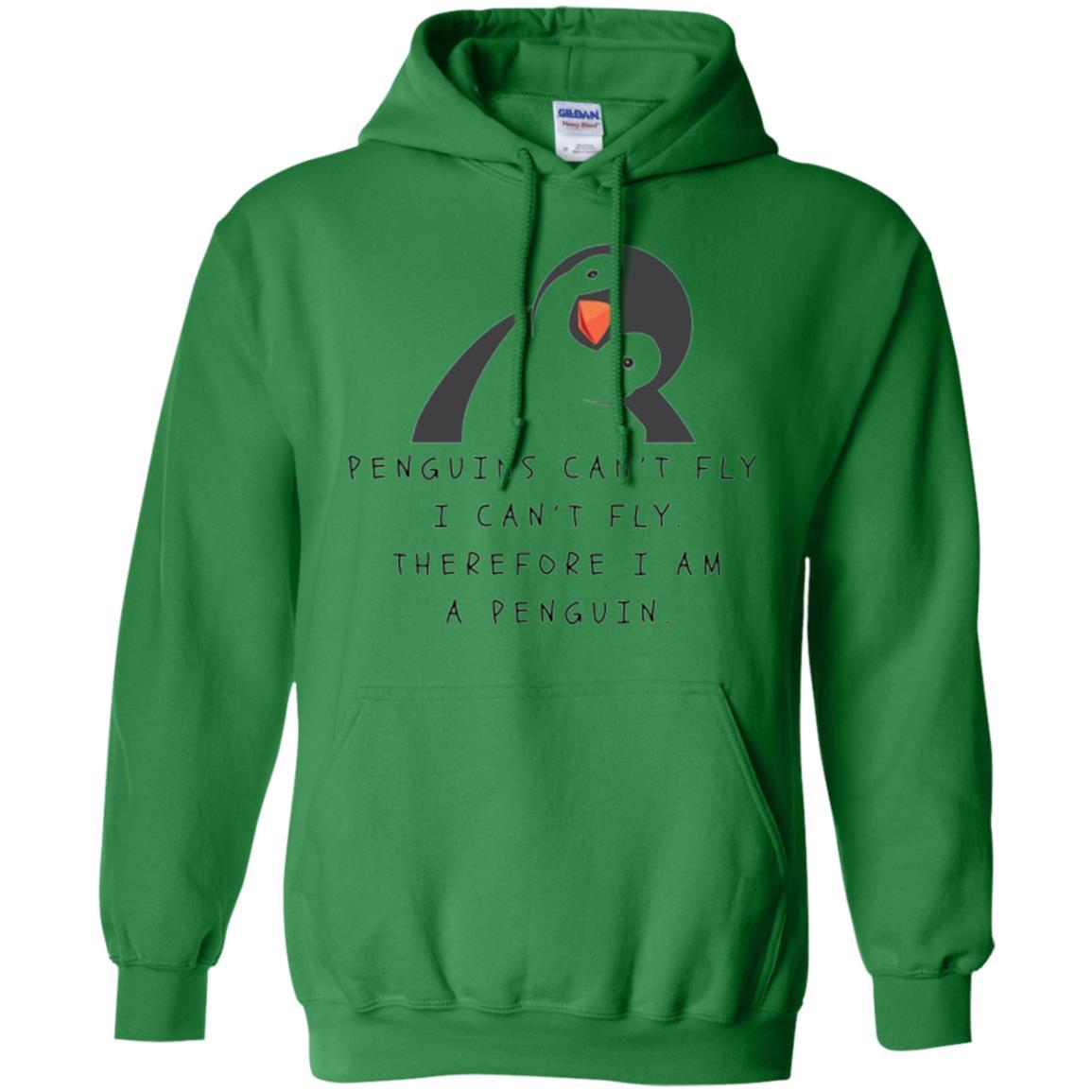 Penguins T-shirt Penguins Can't Fly I Can't Fly Irish Green