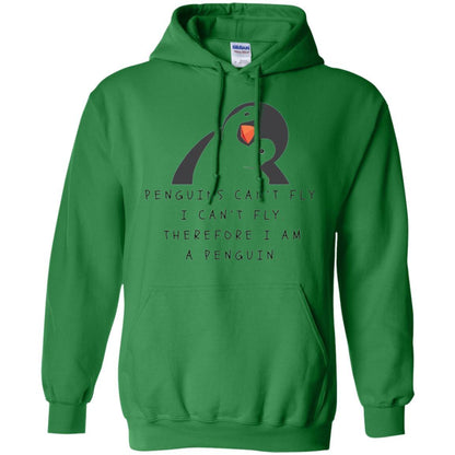 Penguins T-shirt Penguins Can't Fly I Can't Fly Irish Green