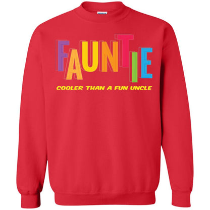 Aunt T-shirt Fauntie Cooler Than A Fun Uncle Red