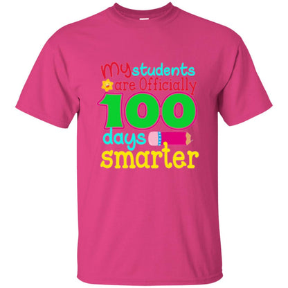 Teacher T-shirt My Students Are Officially 100 Days Smarter Heliconia