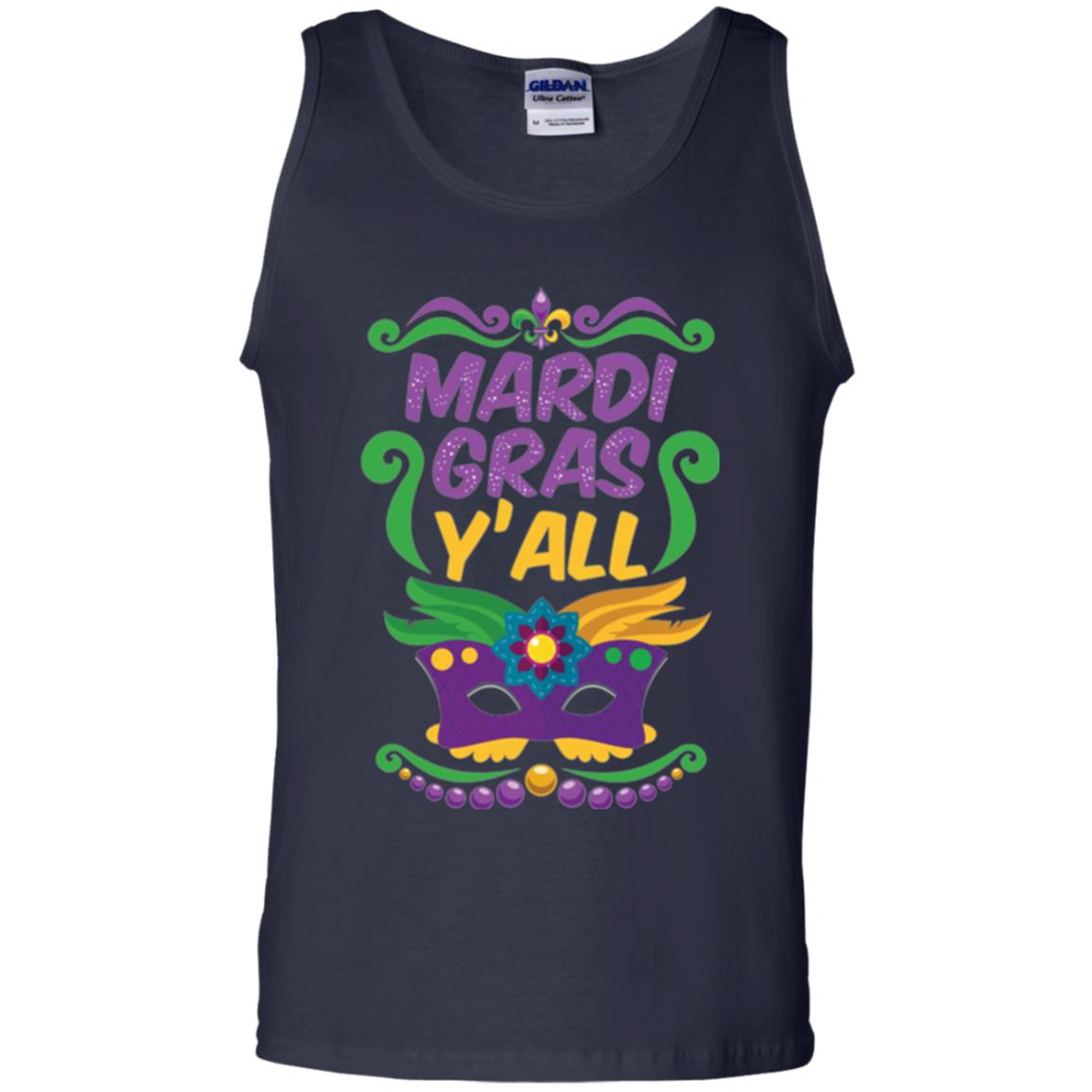 Mardi Gras T Shirt Mardi Gras Y_all T-shirt Navy