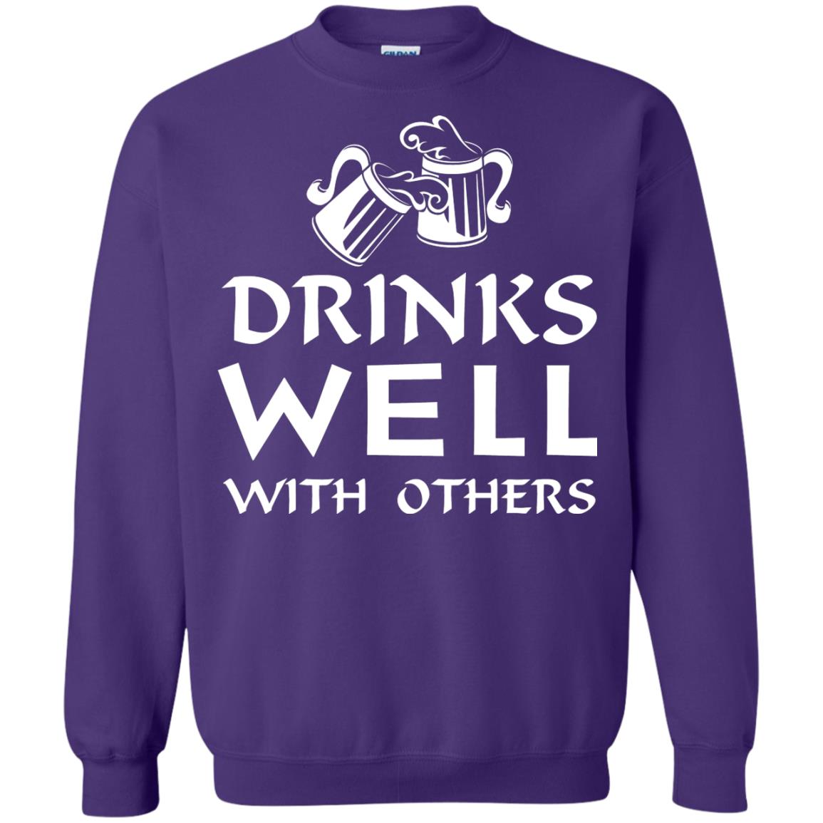 Drinks Well With Others St. Patrick_s Day T-shirt Purple