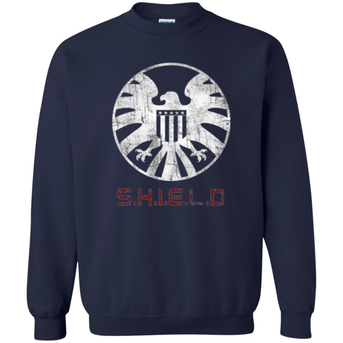 Film T-shirt Agents Of Shield Distressed Logo Graphic Navy