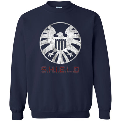 Film T-shirt Agents Of Shield Distressed Logo Graphic Navy