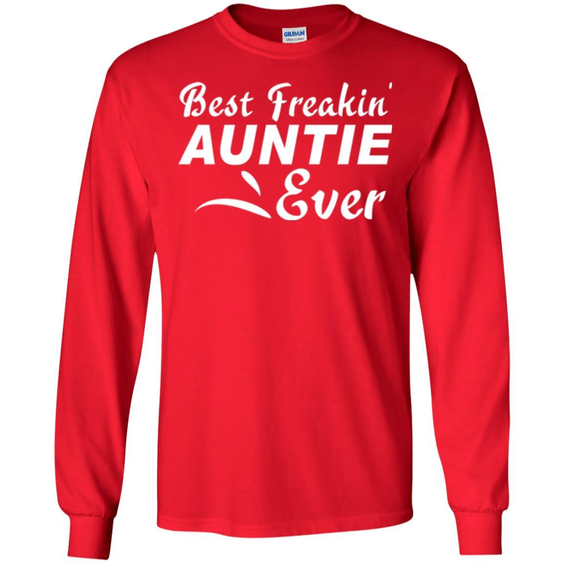 Aunt T-shirt Best Freakin' Auntie Ever Red
