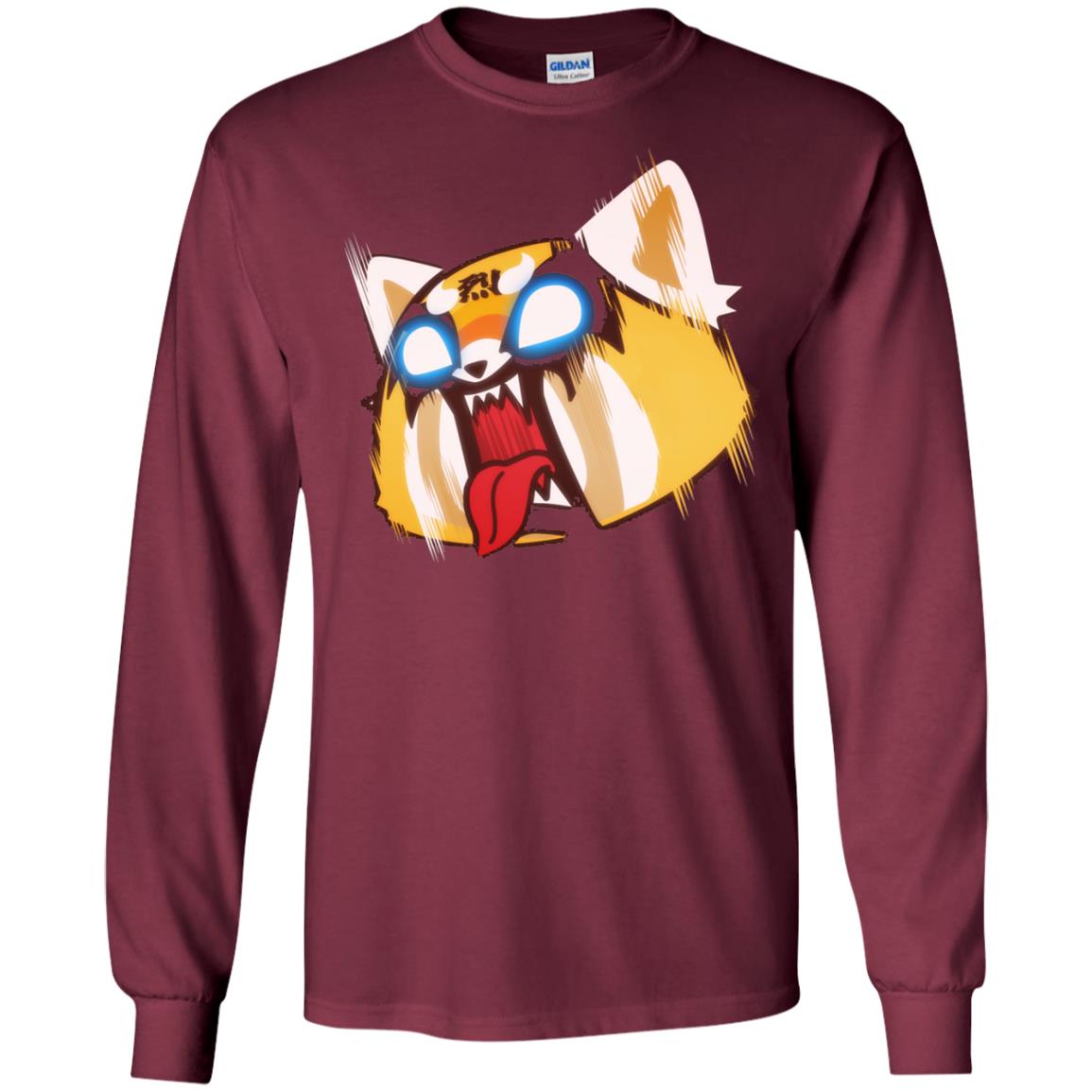 Aggretsuko Screaming Rage Tee Shirt Maroon