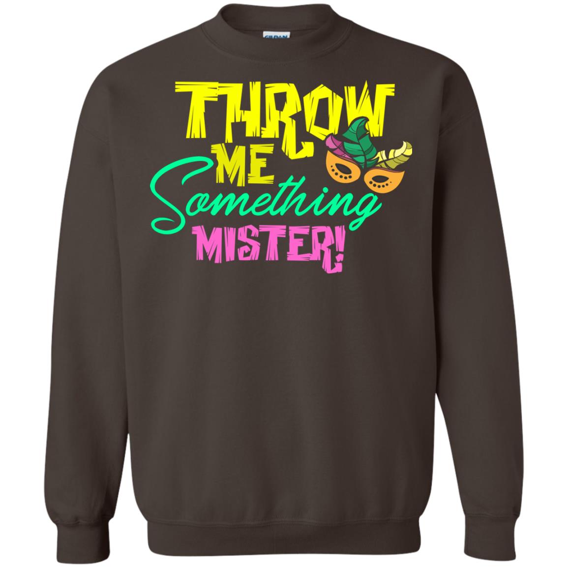 Mardi Gras T-shirt Throw Me Something Mister Dark Chocolate