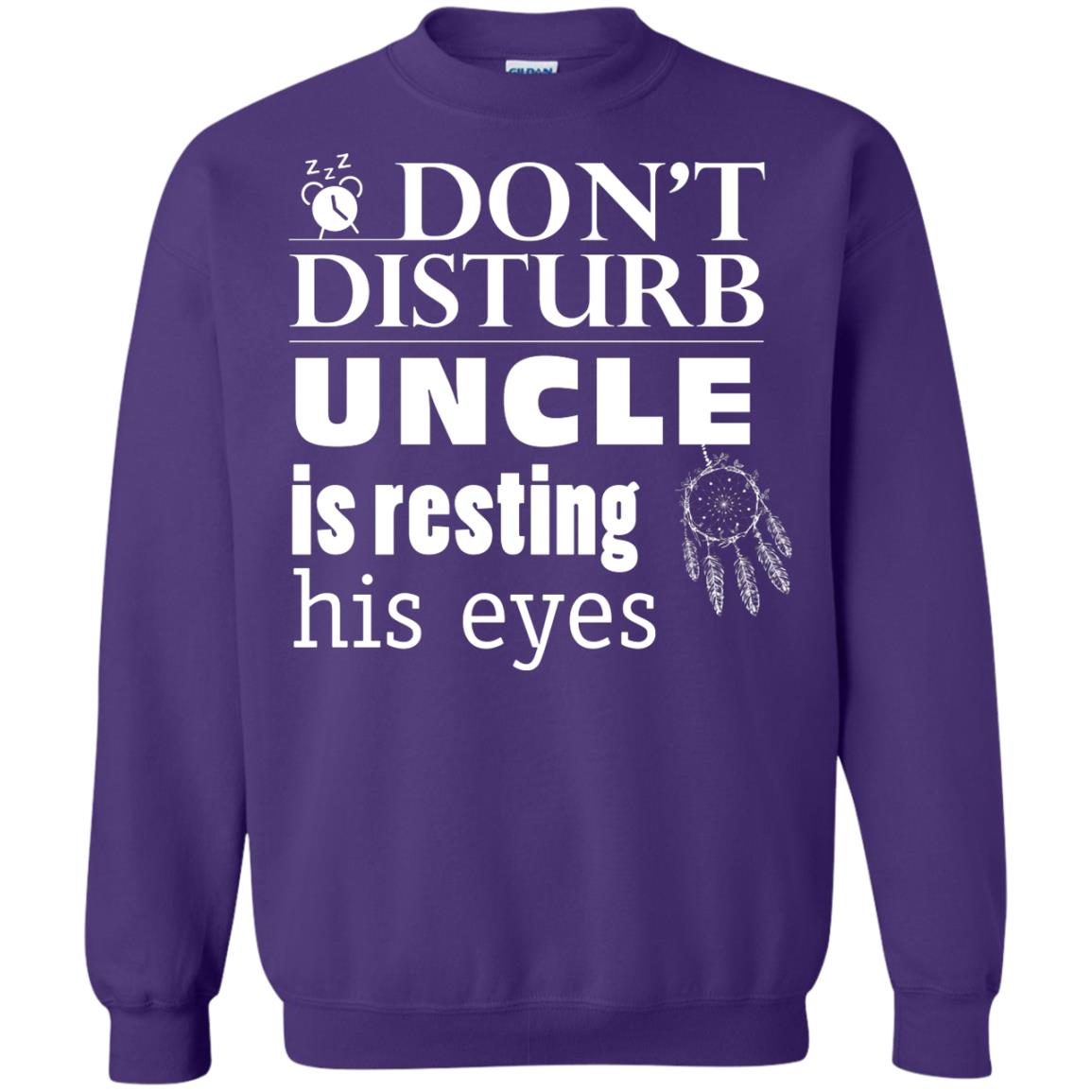 Don't Disturb Uncle Is Resting His Eyes Funny Uncle Shirt Purple