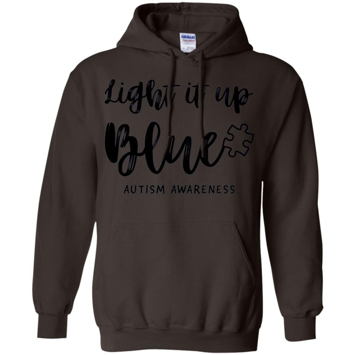 Autism Awareness Shirts Light It Up Blue Dark Chocolate