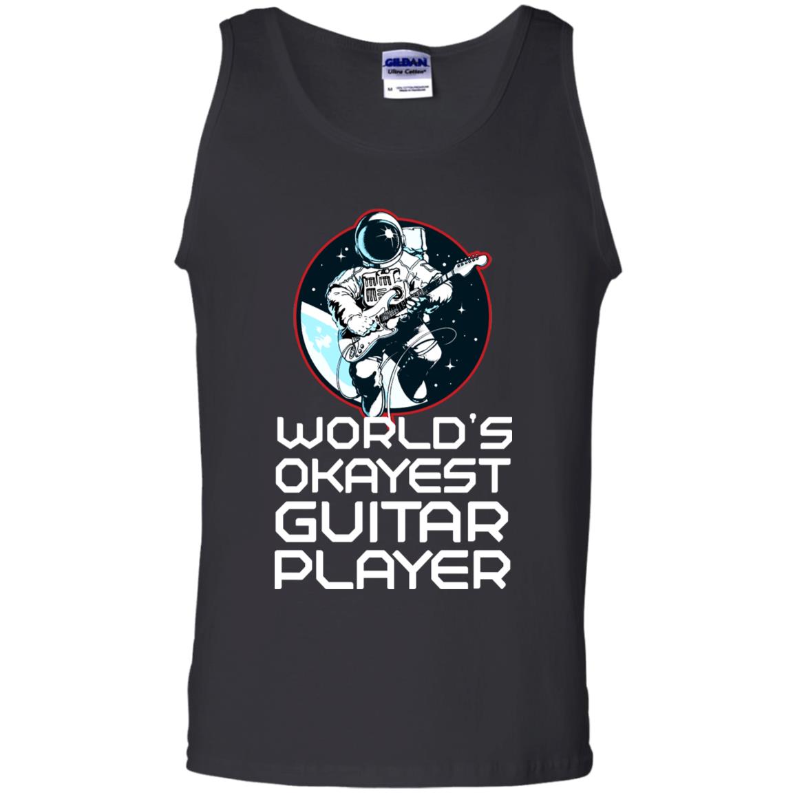 World's Okayest Guitar Player Guitarist Gift Shirt Black