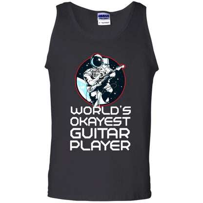 World's Okayest Guitar Player Guitarist Gift Shirt Black