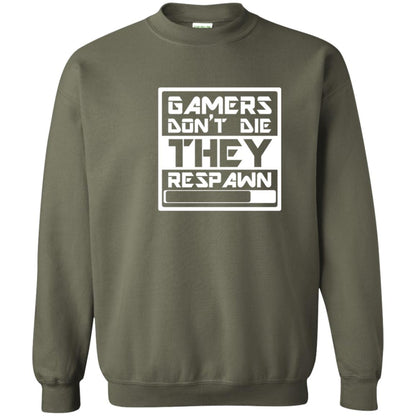 Video Gamer Shirt Don_t Die They Respawn Military Green