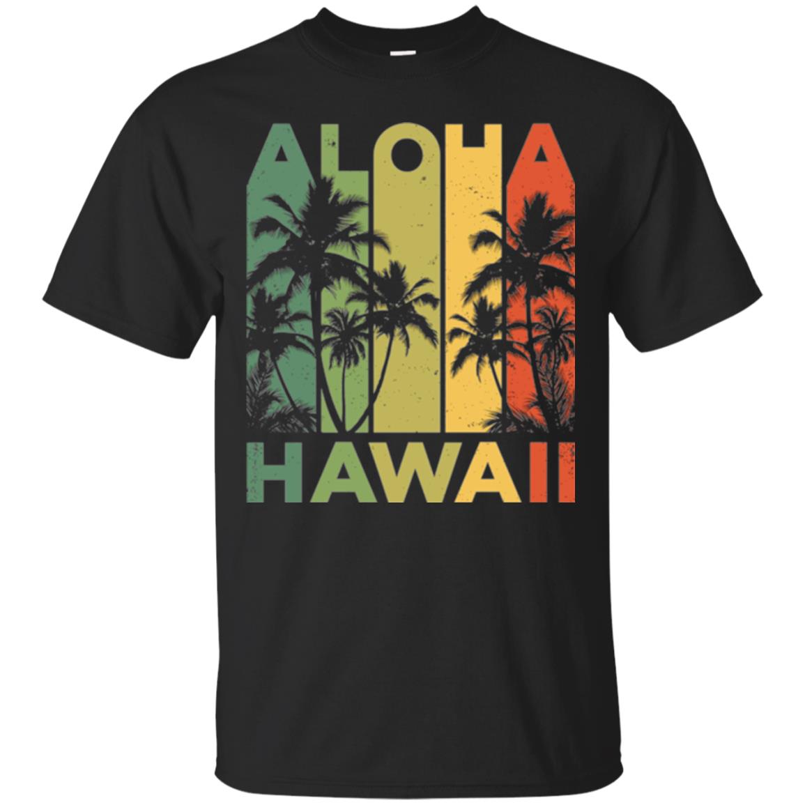 Vintage Hawaiian Islands T-shirt Black