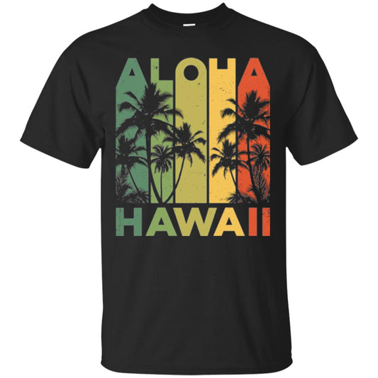 Vintage Hawaiian Islands T-shirt Black