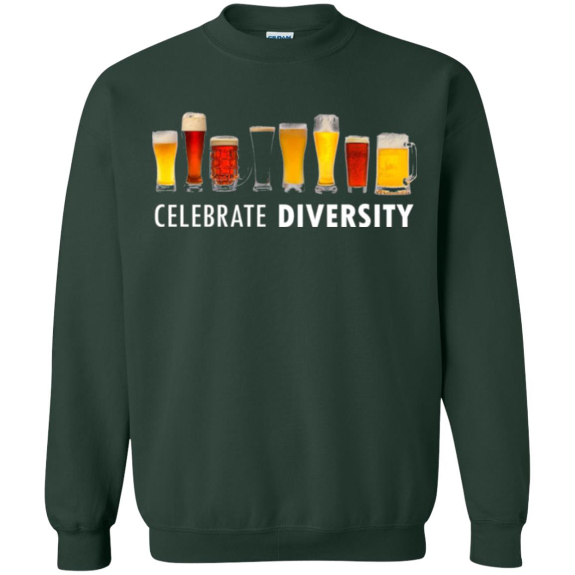 Beer Lovers T-shirt Celebrate Diversity Forest Green