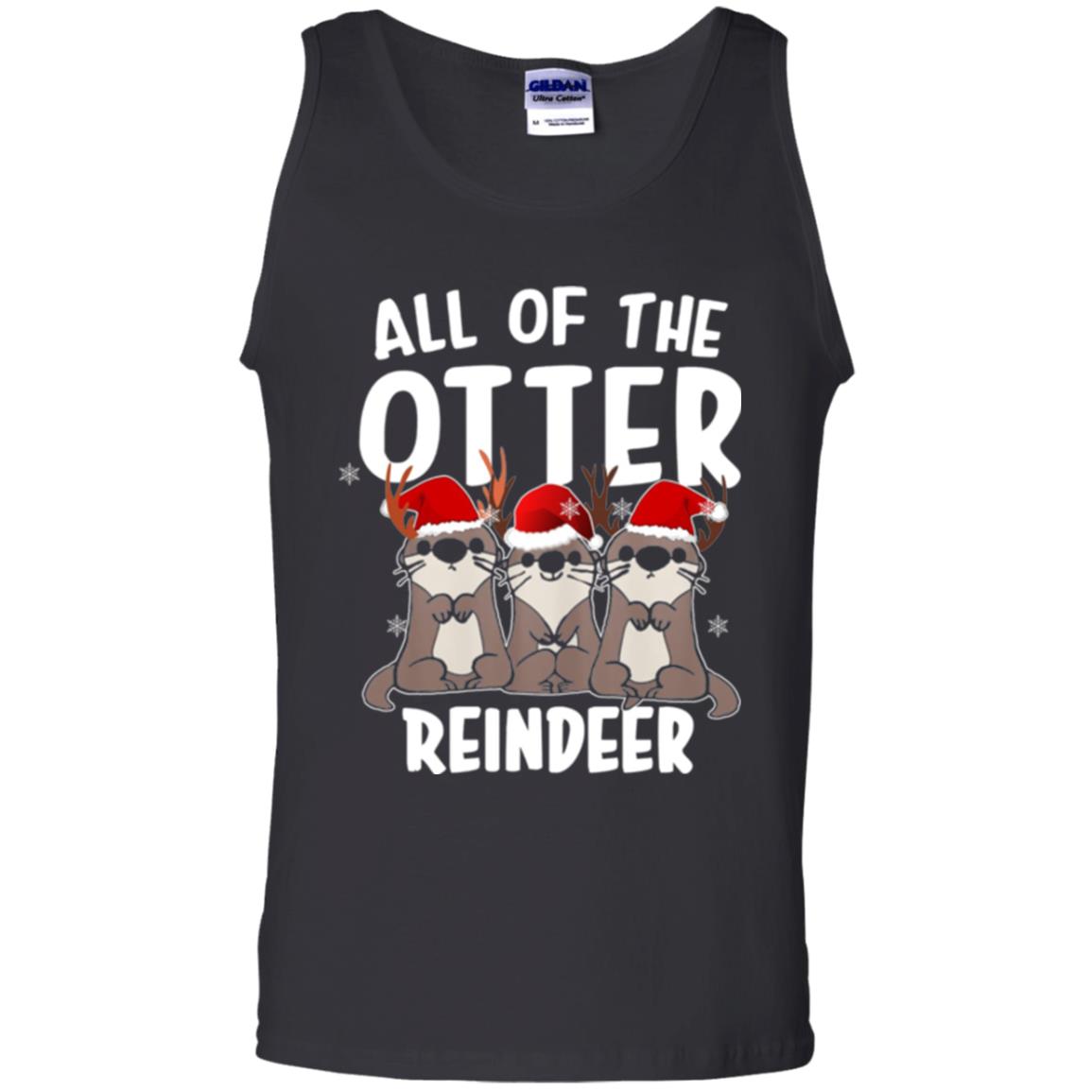 Christmas T-shirt All Of The Otter Reindeer Black