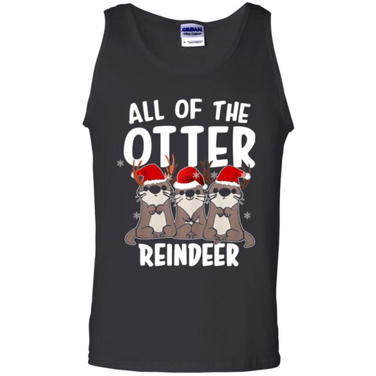 Christmas T-shirt All Of The Otter Reindeer Black