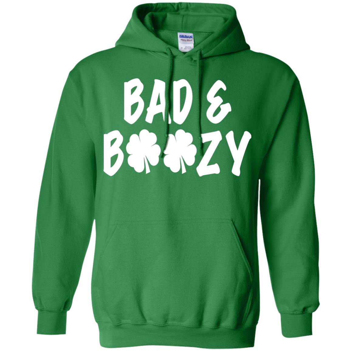 Bad And Boozy St. Patrick_s Day T-shirt Irish Green