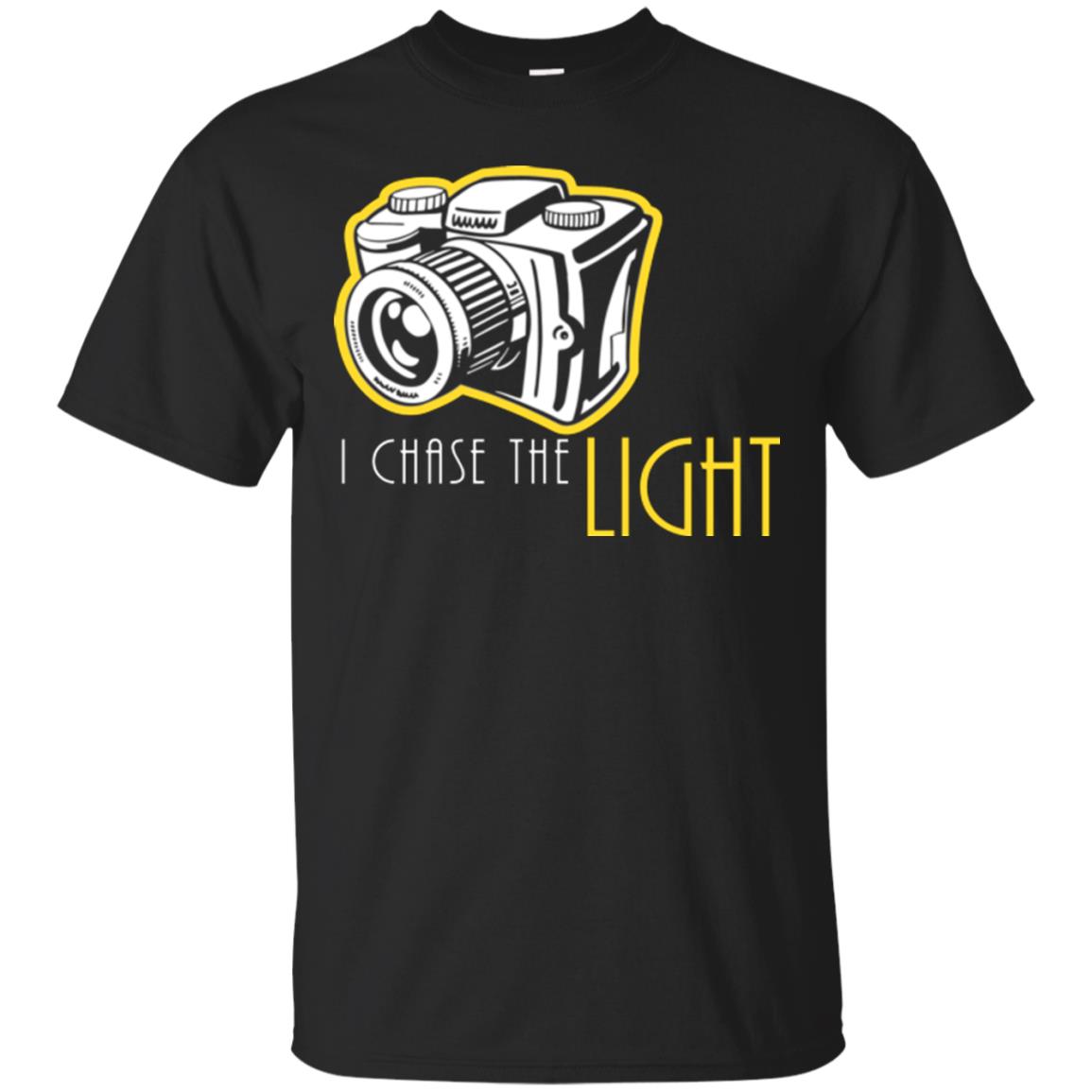 Photography Lover T-shirt I Chase The Light Black