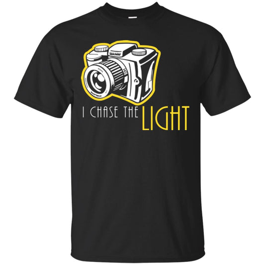Photography Lover T-shirt I Chase The Light Black