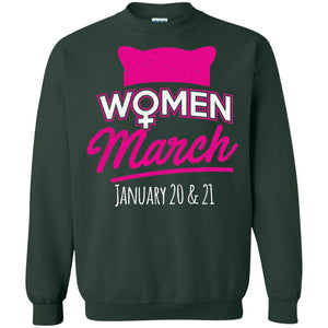 Women's Right T-shirt Women March January 2018 Pussycat Ears Hat