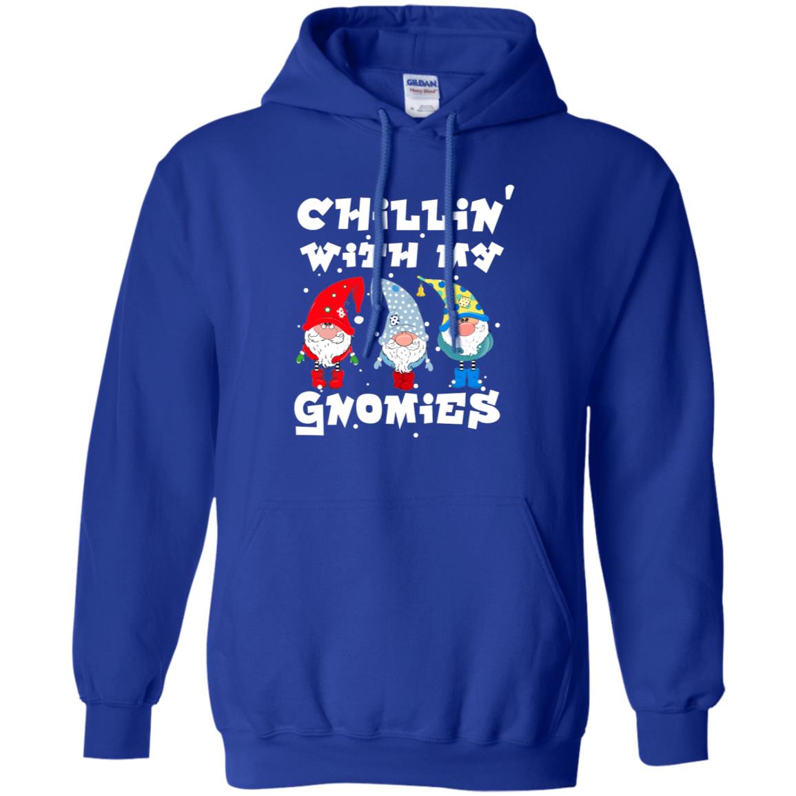 Chillin' With My Gnomies X-mas Gift Shirt For Mens Womens Kids Royal