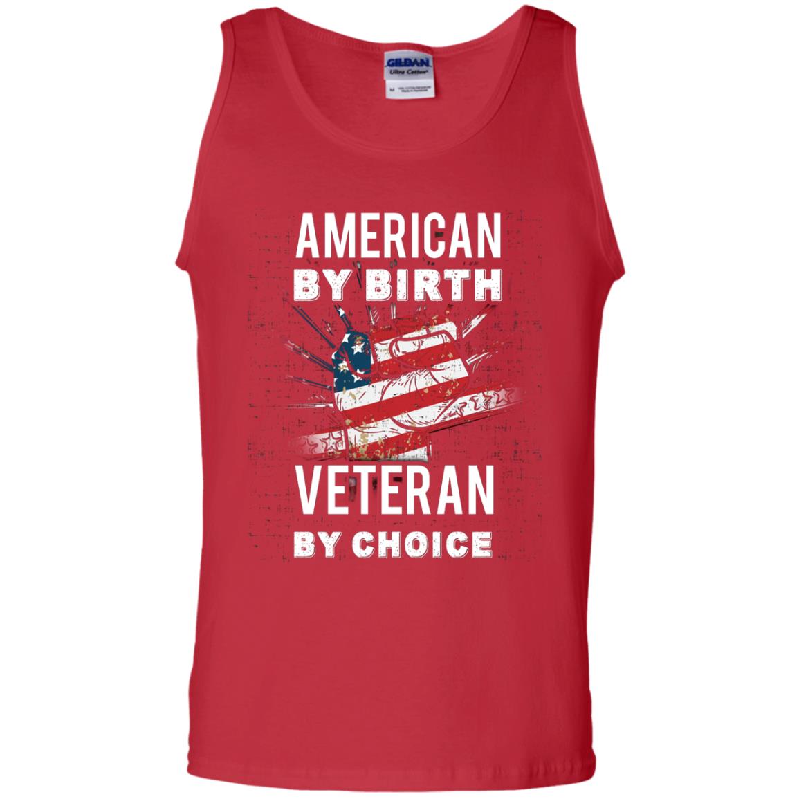 American By Birth Veteran By Choice Independence Day 4th July Shirt Red