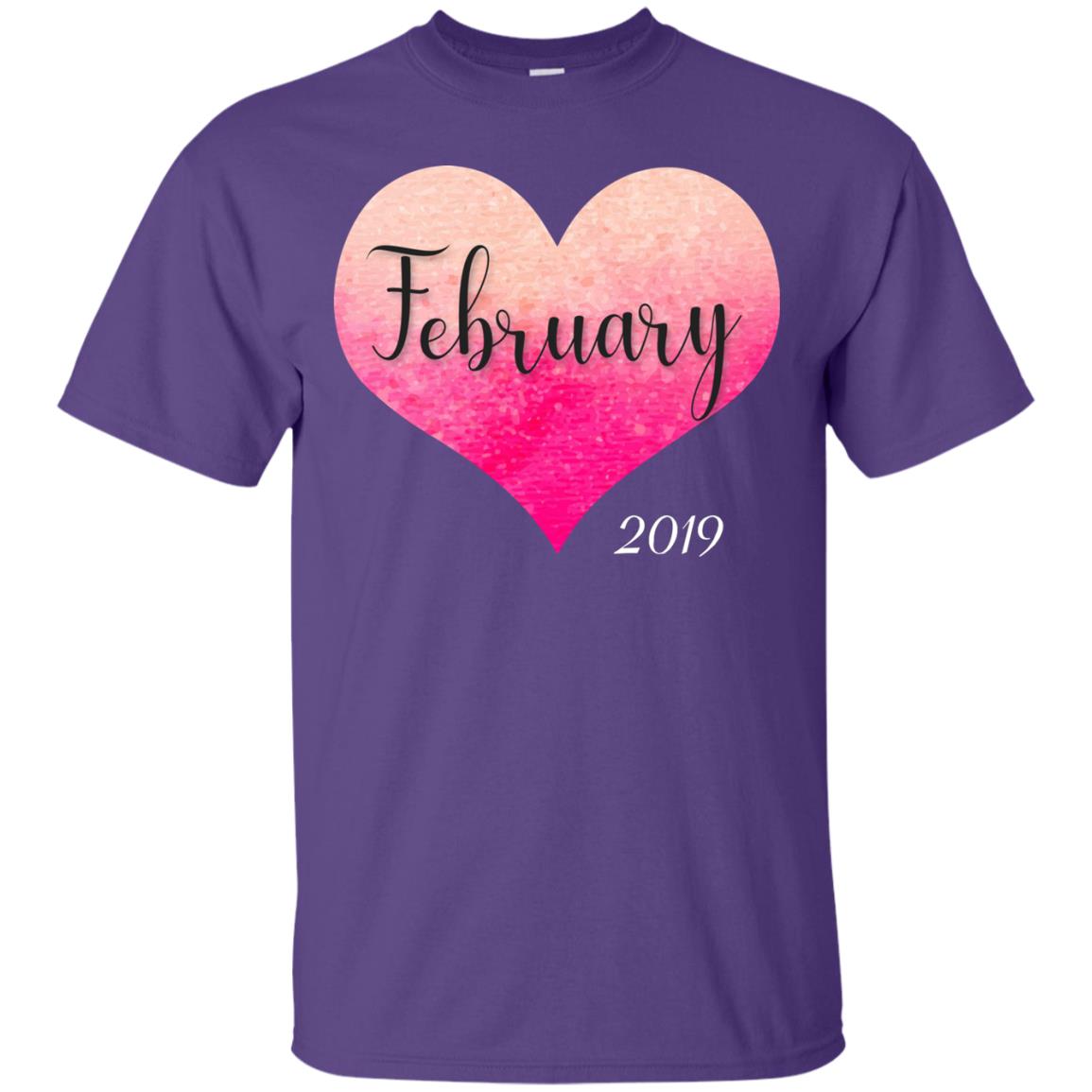 Pregnancy Reveal Announcement Party February 2019 Shirt Purple