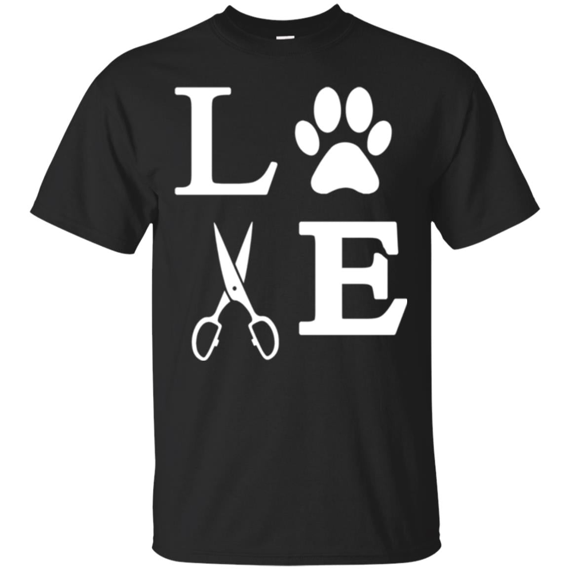 Love Dogs Dog Groomer Paw Dog Lover T-shirt Black