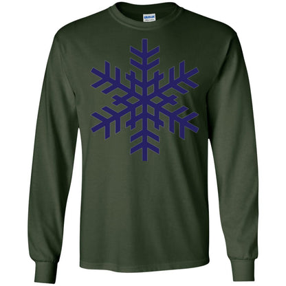 Christmas T-shirt Navy Blue Snowflake T-shirt Forest Green