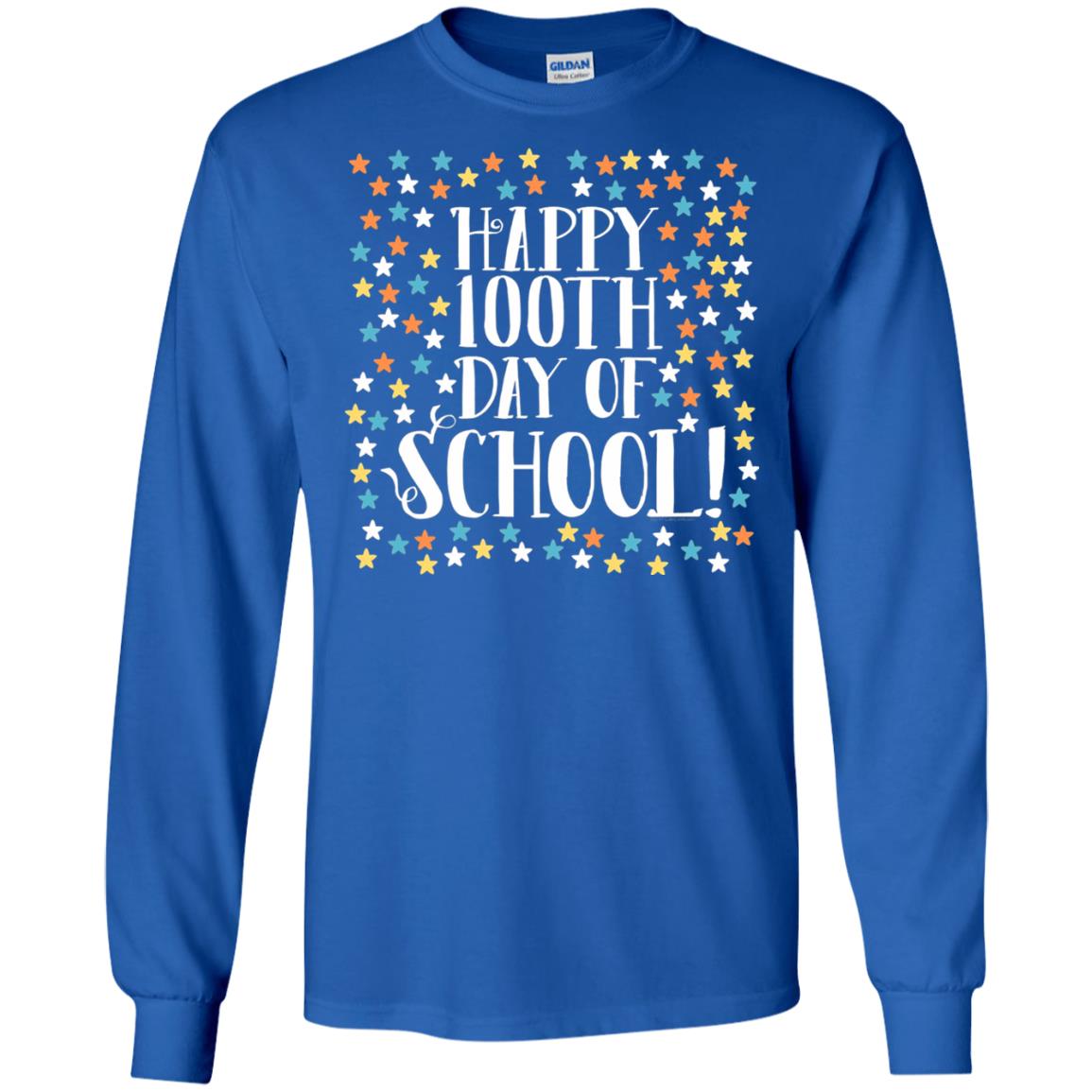 Teacher T-shirt Happy 100th Day Of School 100 Stars