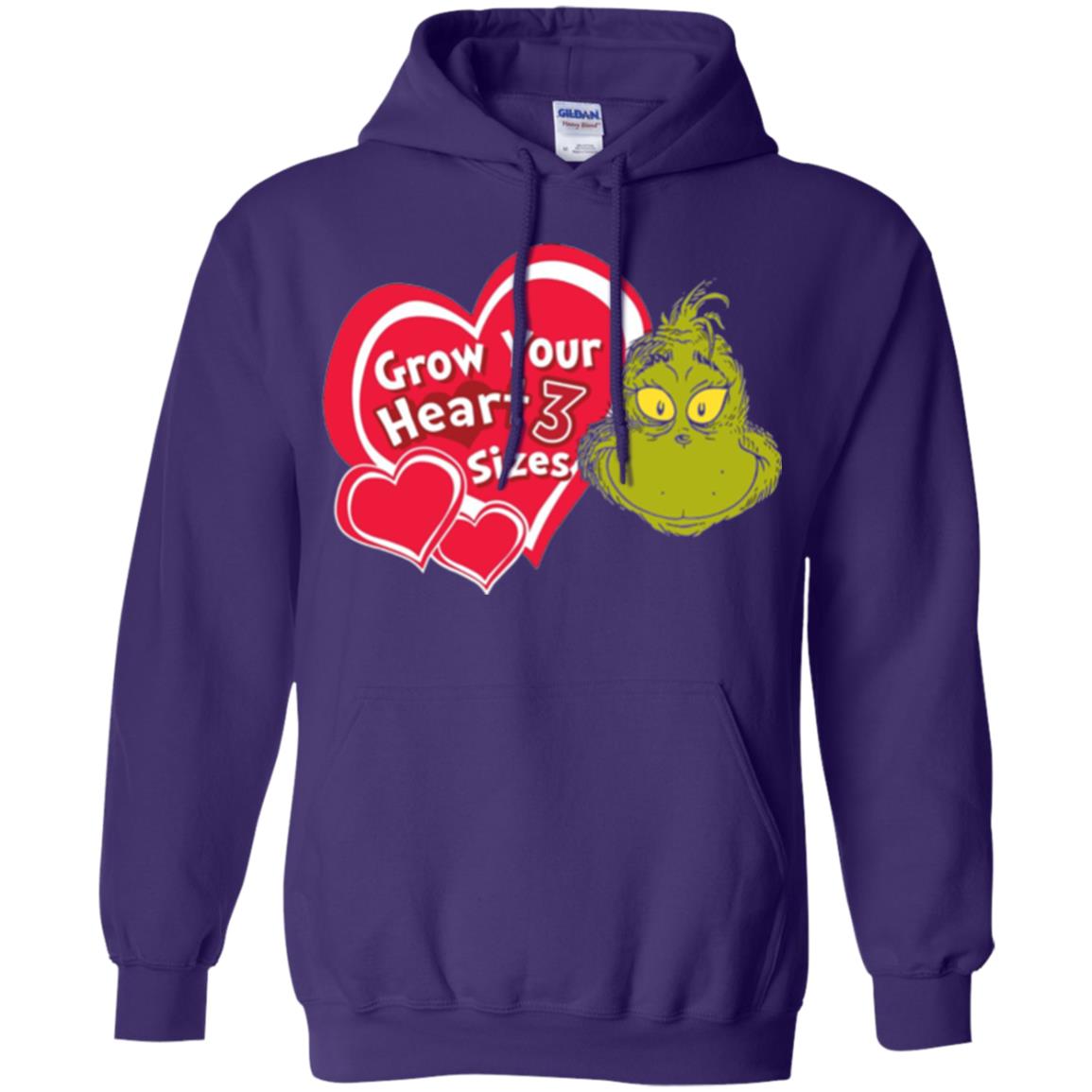 Dr. Seuss Grinch T-shirt Grow Your Heart 3 Sizes Purple